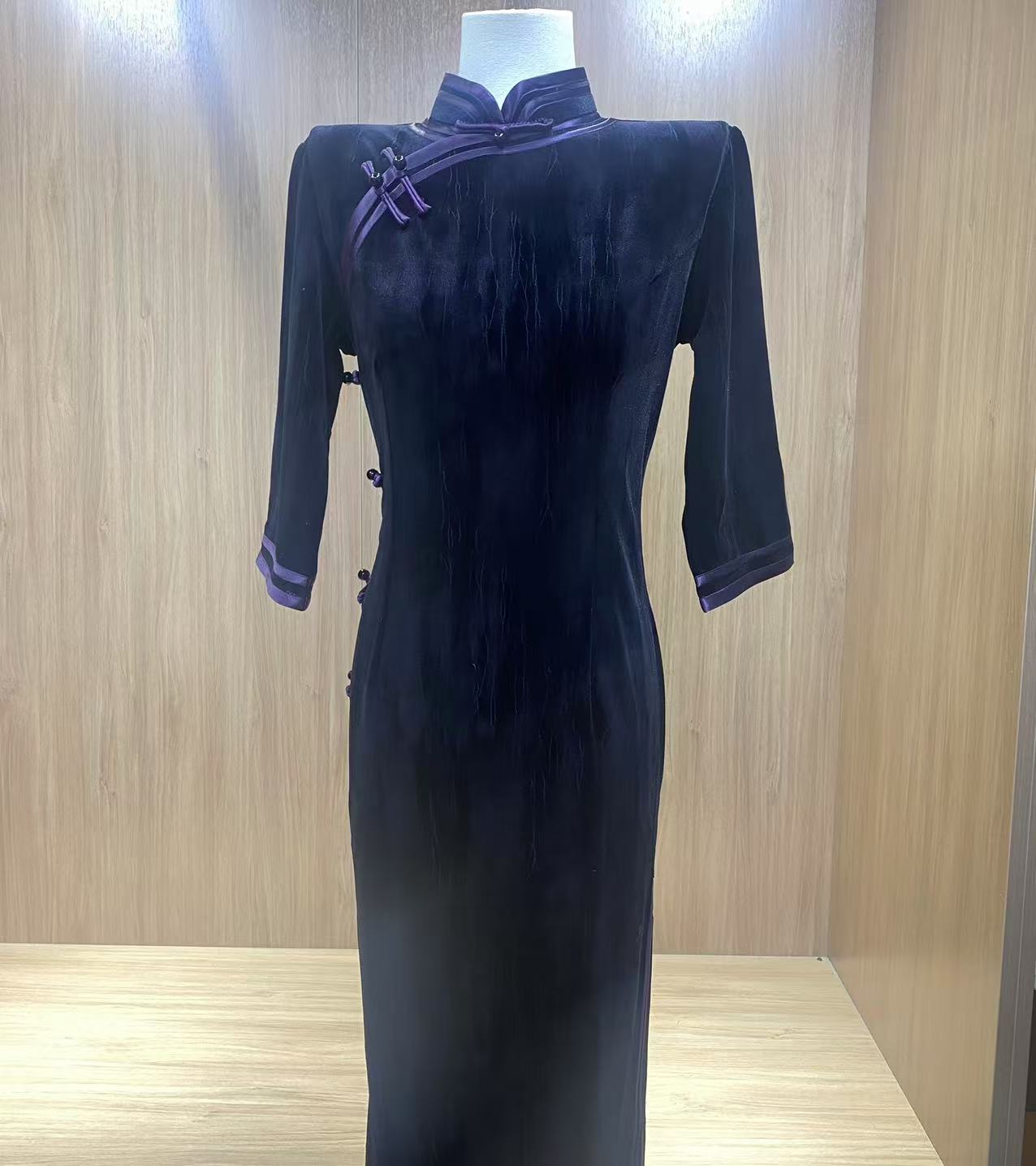 【紫梦悠然】2024年秋冬季新款百搭大方日常旗袍