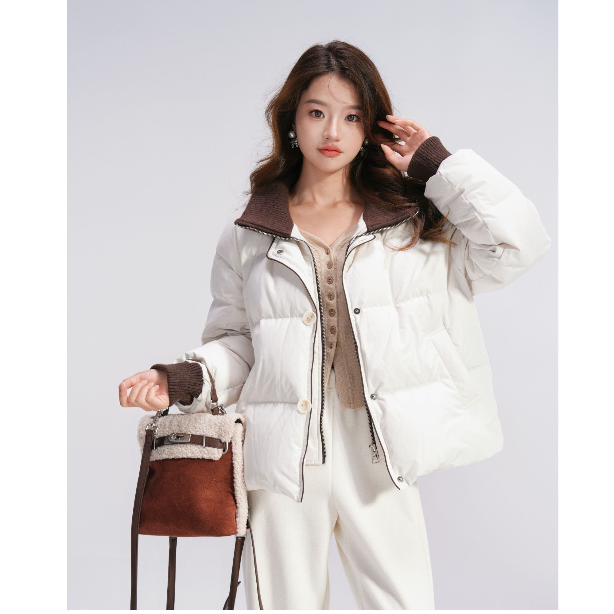 初雪/ co&sheng小个子女定制冬季短款羽绒服时尚保暖休闲百搭简约