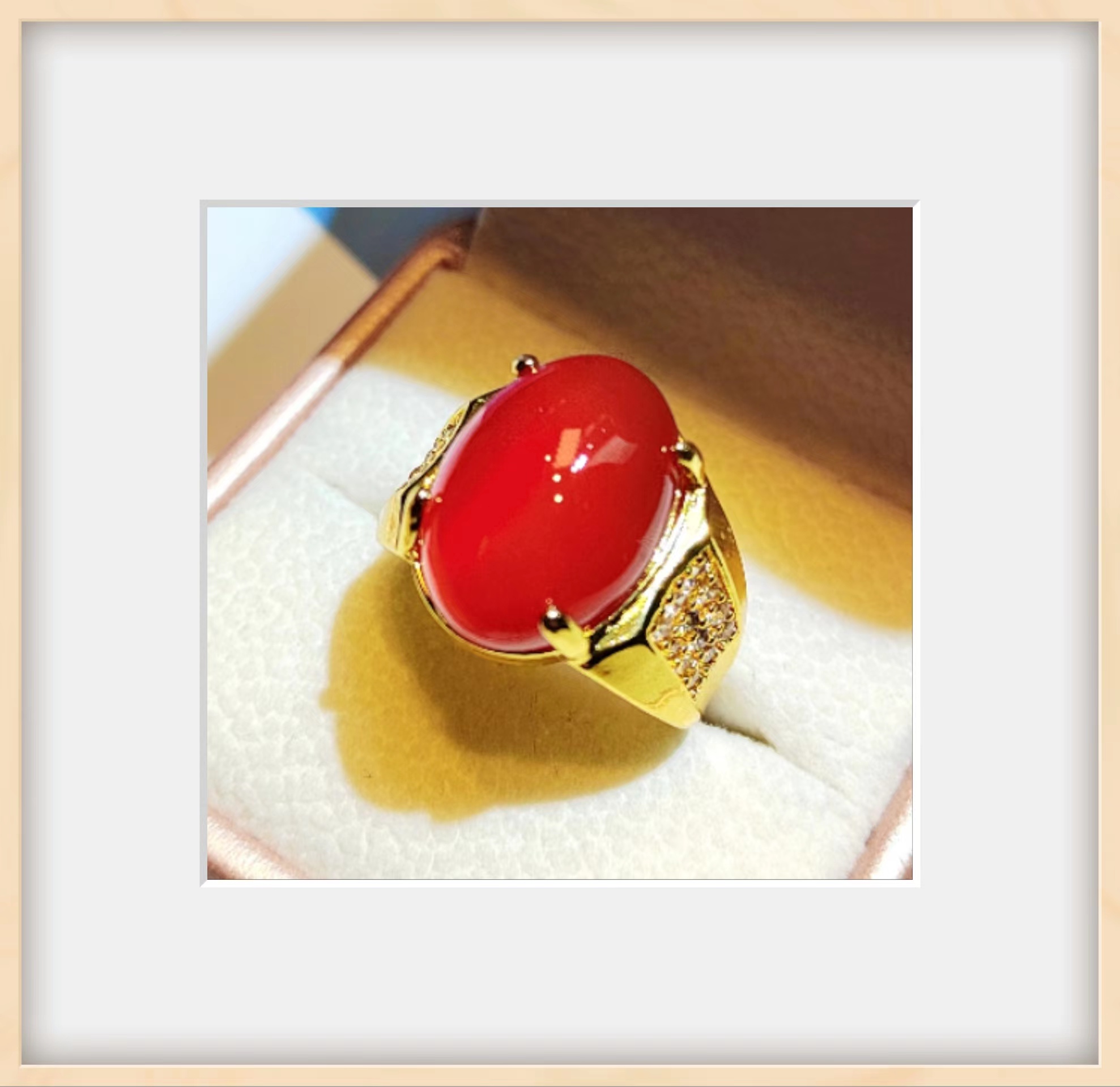【vian严选】高端鸽血红玛瑙男女同款戒指-多样性发货