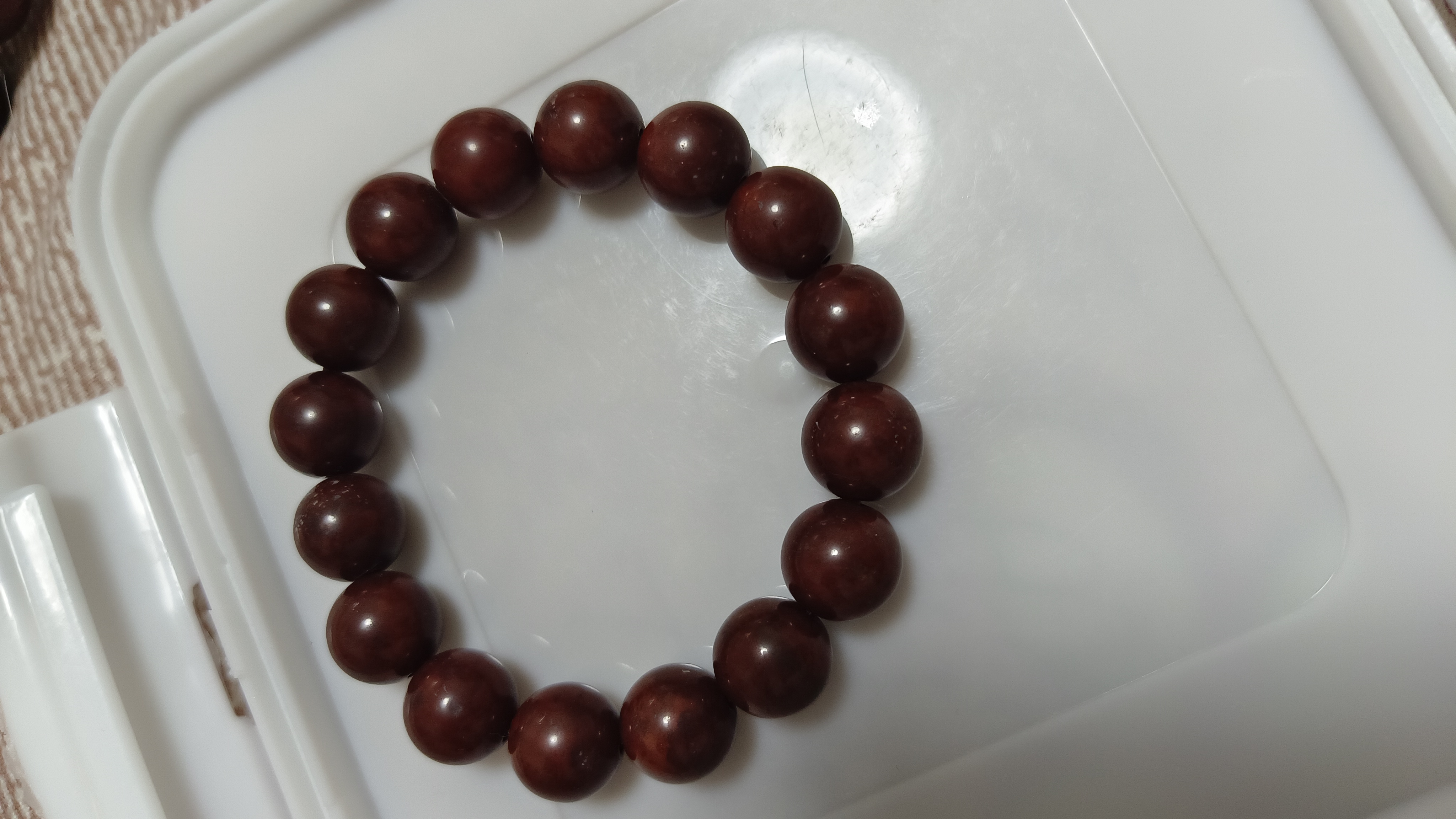 非金属陶瓷手链 红一丁卡10手串