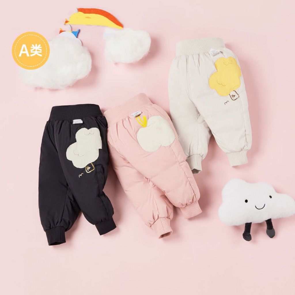 巴拉巴拉折扣清仓班男女童羽绒裤2023冬季新款小童宝宝白鸭绒保暖