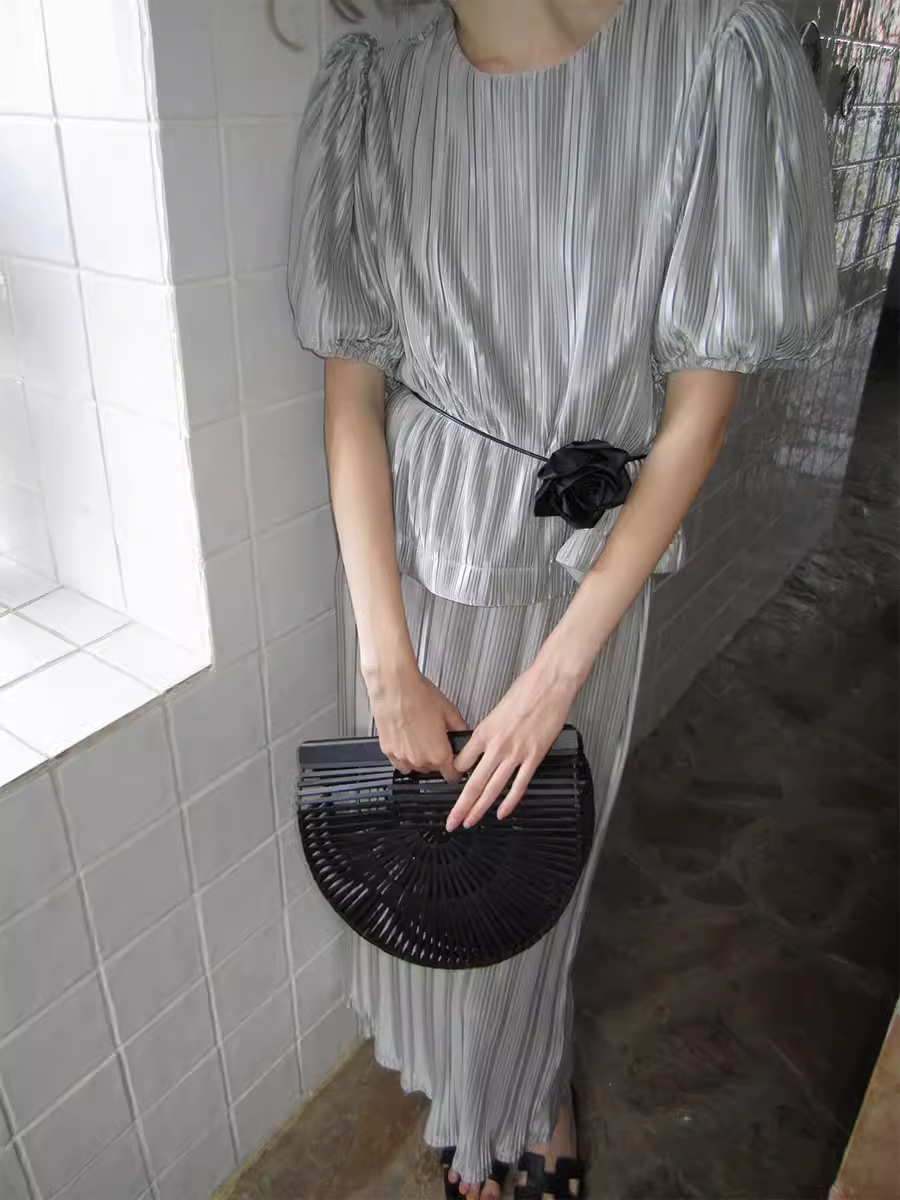 非金属布艺项链 【放价了】黑色花朵腰花  240113