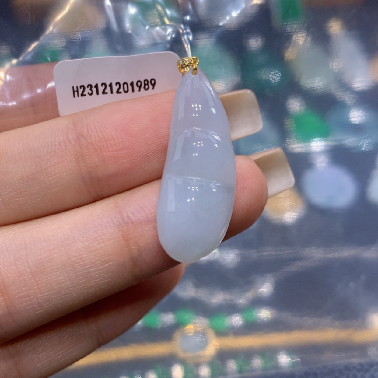 【闪购商品】翡翠颈饰18K金镶嵌