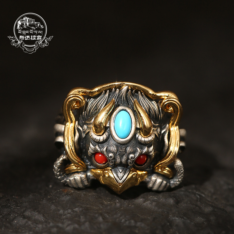 925银戒指 布达拉宫大鹏戒指