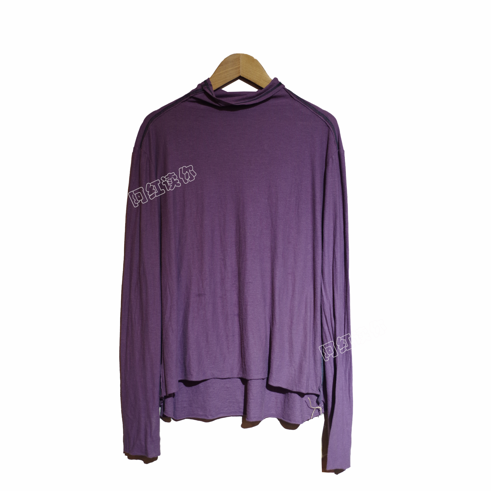 品牌-左岸迷香 T恤 成分棉70%麻30% 款号Z21FW4003 型号F 颜色紫