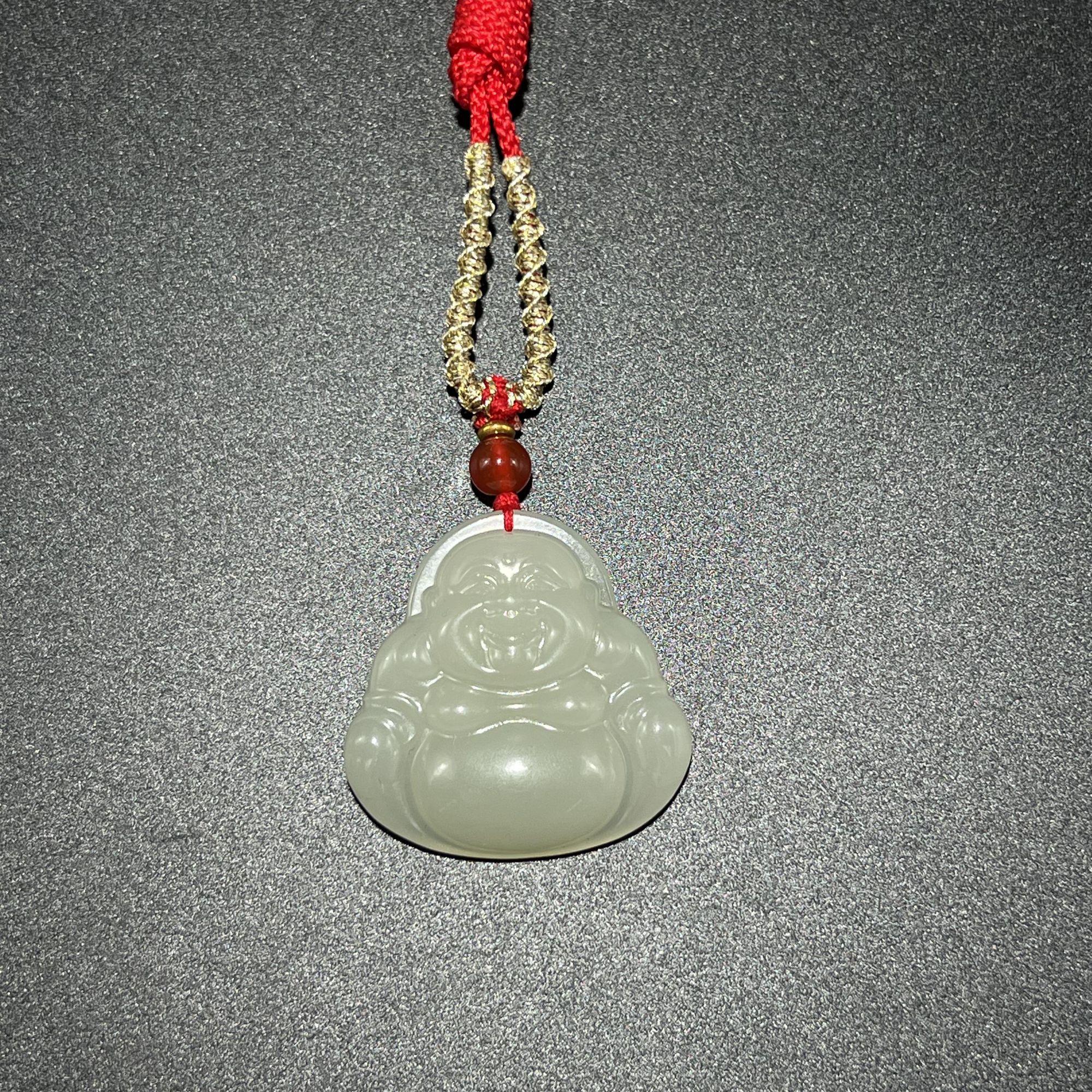 和田玉青水挂件佛女款手工气质青水色时尚百搭精美00012