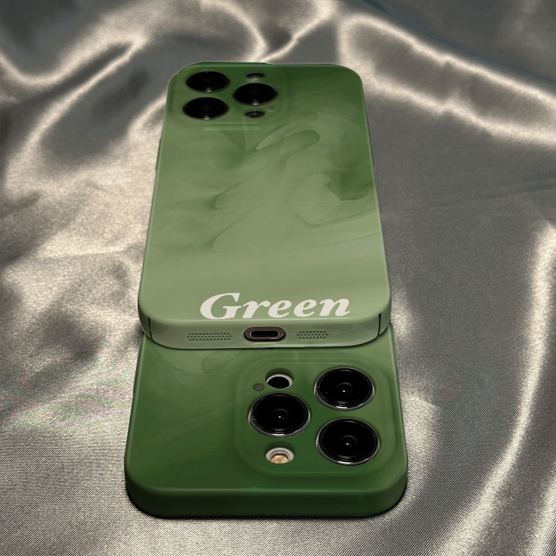 适用iPhone14promaxGREEN13手机壳11男女12/XS潮全包防摔手机壳保