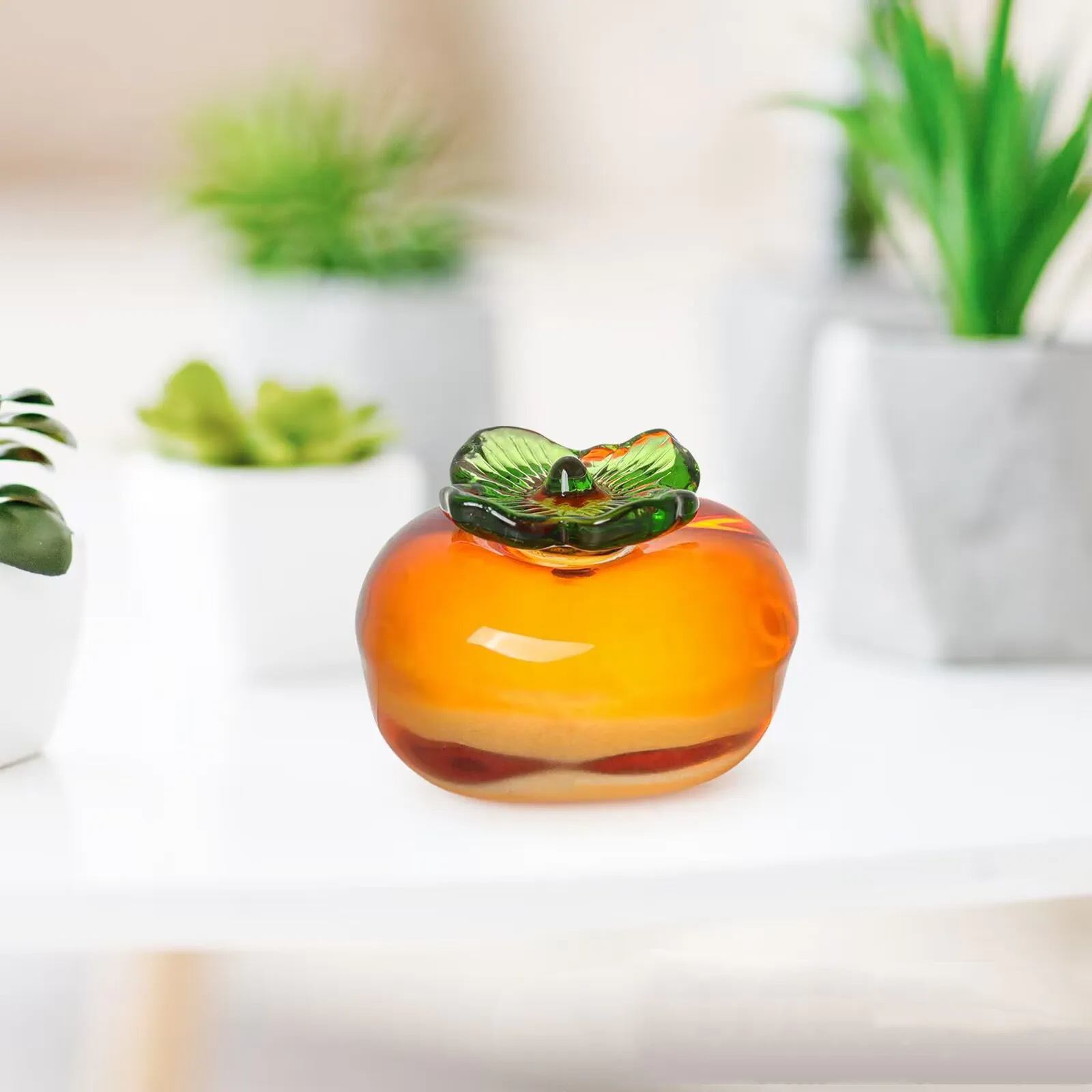 （柿子）招财琉璃摆件