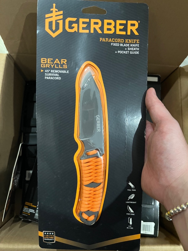 胳膊贝尔系列伞兵原盒原封户外登山露营水果刀