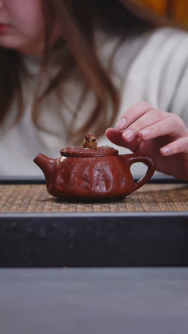 【闪购商品】紫砂茶壶全手工 大红袍 金鱼 34