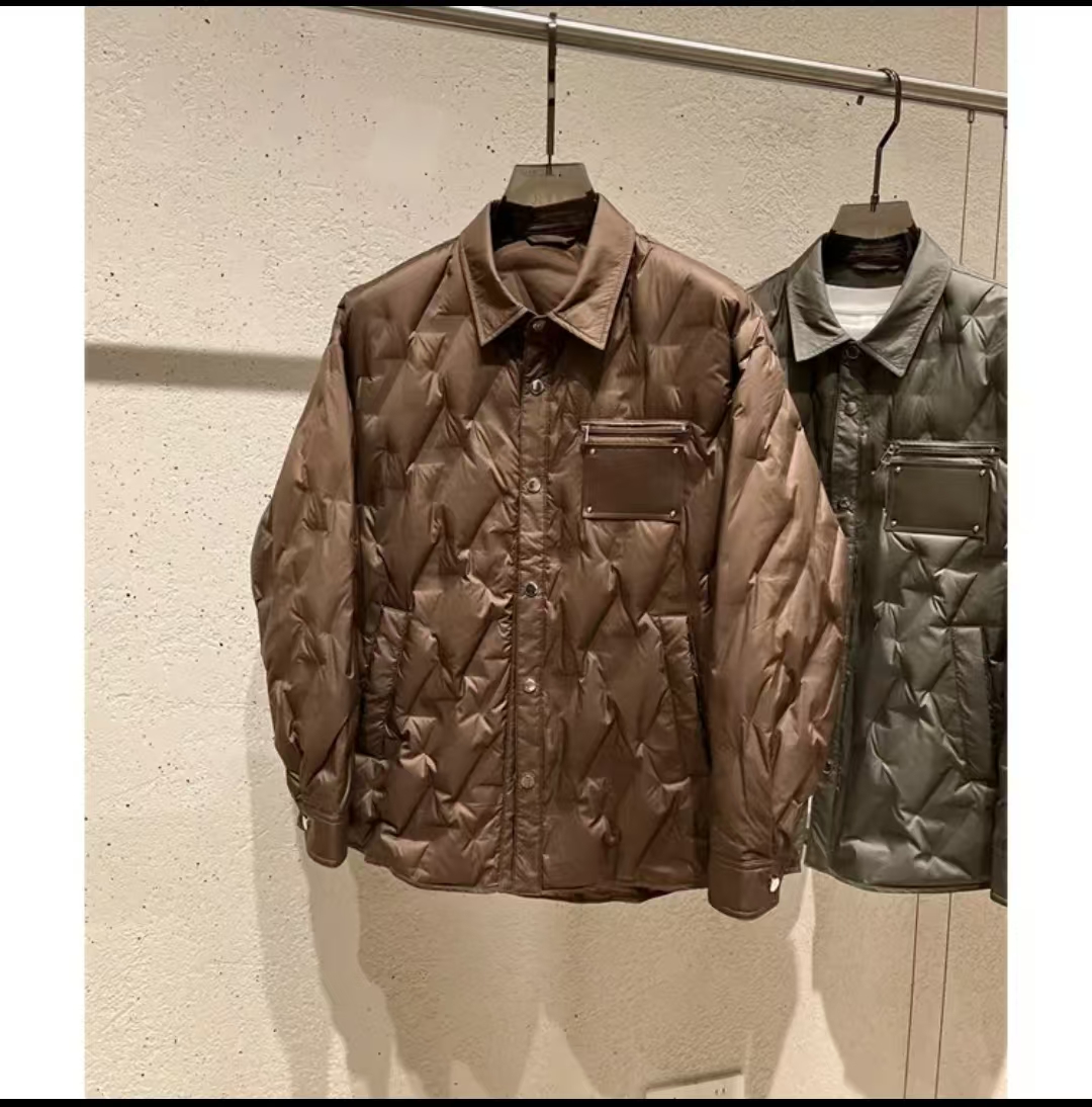 最后两件 秋冬设计师情侣款轻薄款90白鸭绒羽绒服御寒翻领