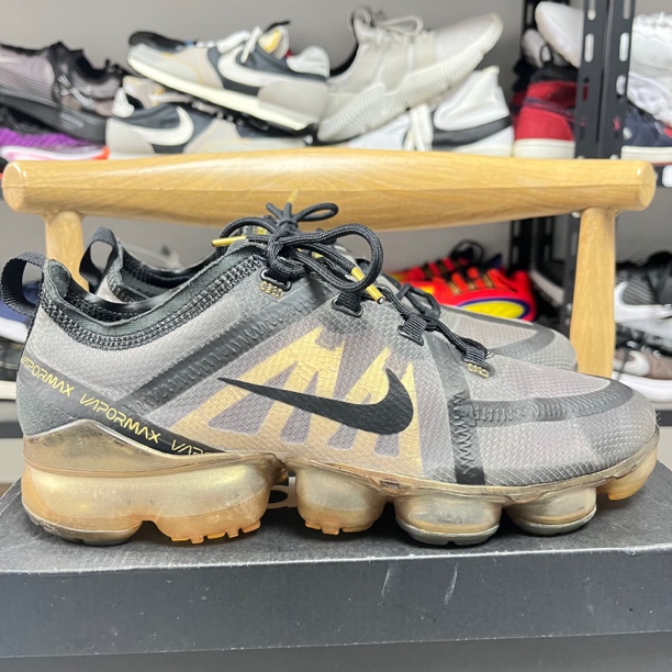 42码 Nike Air VaporMax 2019 全掌气垫 运动 跑鞋 黑金 二手