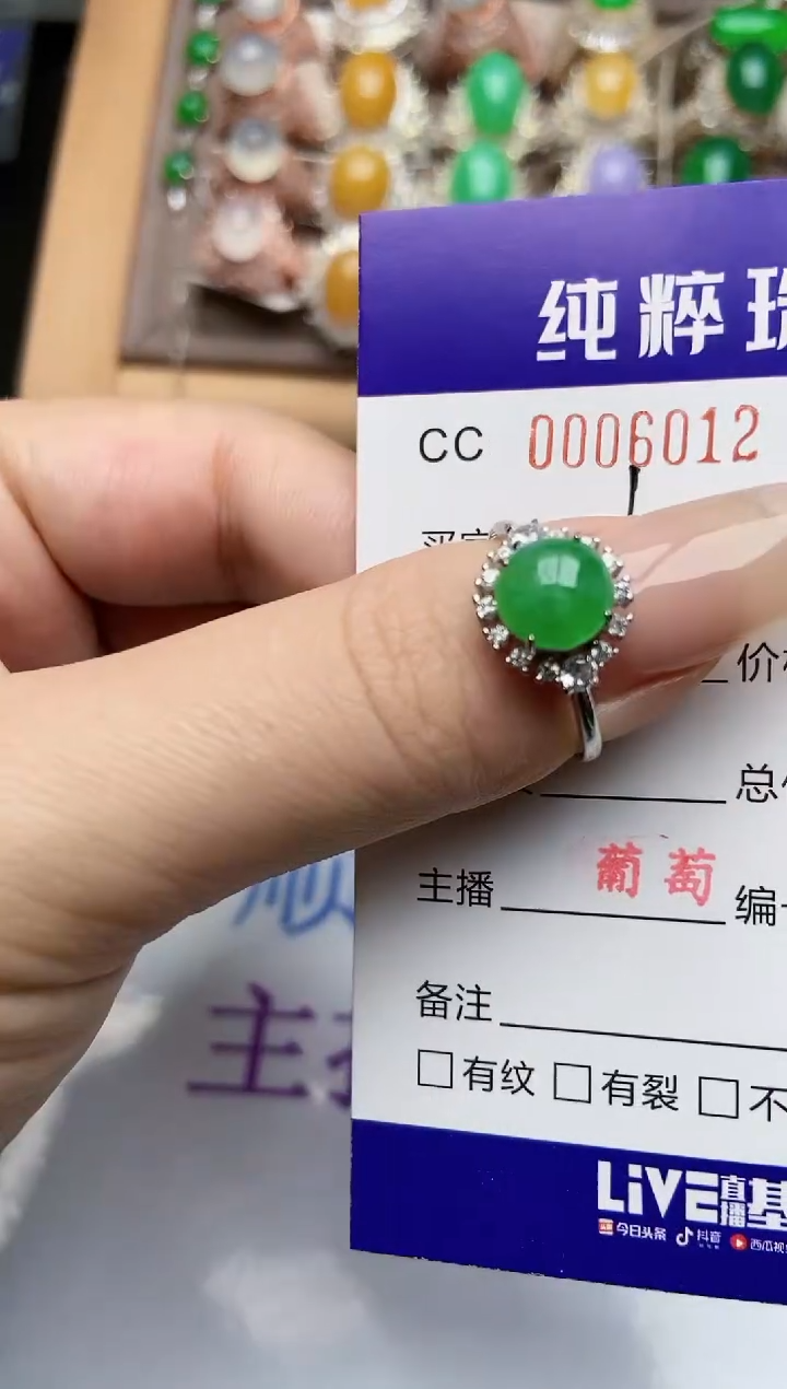 【闪购商品】翡翠珠宝奇石银S925镶嵌/6012