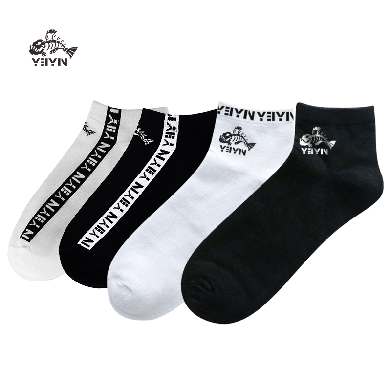 本汀野隐钓鱼袜透气薄款潮流吸汗休闲百搭运动秋冬时尚ins钓鱼袜