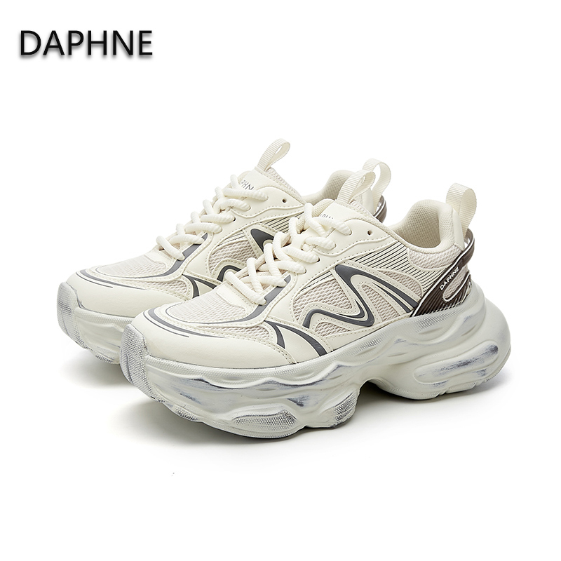 Daphne/达芙妮时尚百搭厚底老爹鞋透气复古春季潮流潮鞋秋季04127