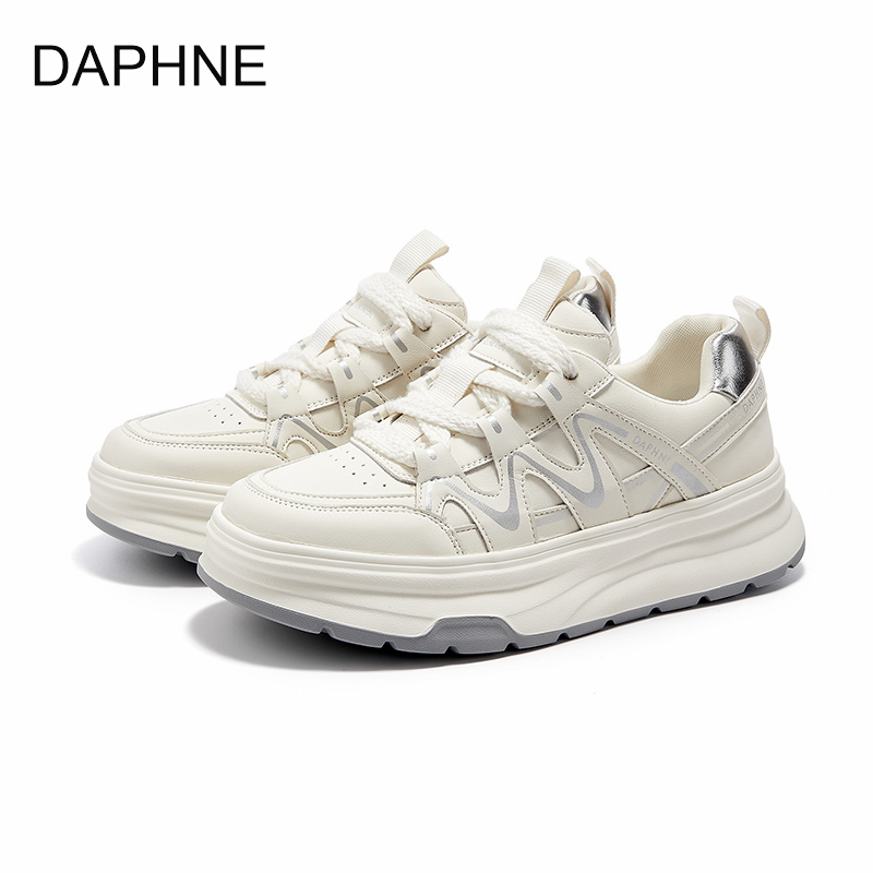 达芙妮软底小白鞋女鞋2024秋季新款耐磨显高透气增高防滑休闲板鞋