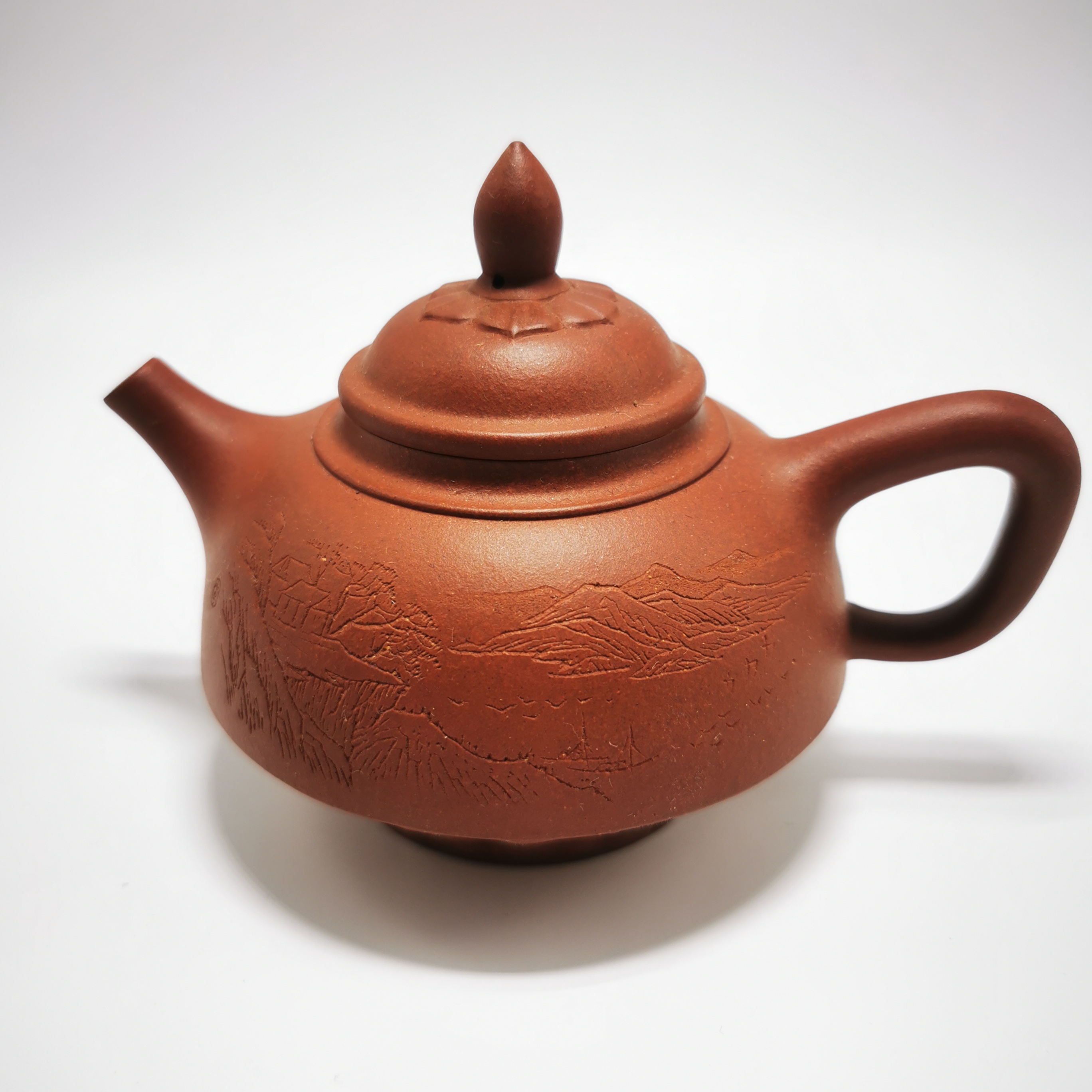 尚石窑精品紫砂 菱花碩云壶 李霞老师作品 李昌鸿大师刻绘