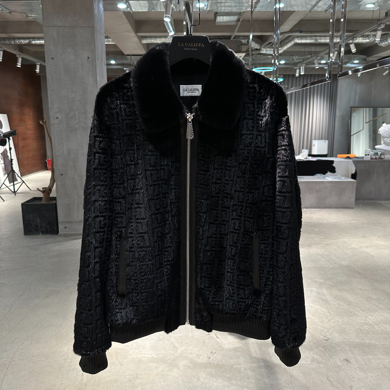 LA CALIFFA“哥本哈根 紫标小母貂” 霸道总裁 时尚 男士外套