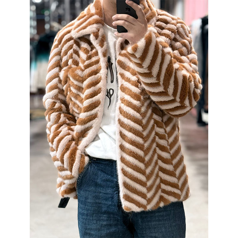 220000HKD" SVIP私享会 哥本哈根小公貂”艺术拼接水貂夹克