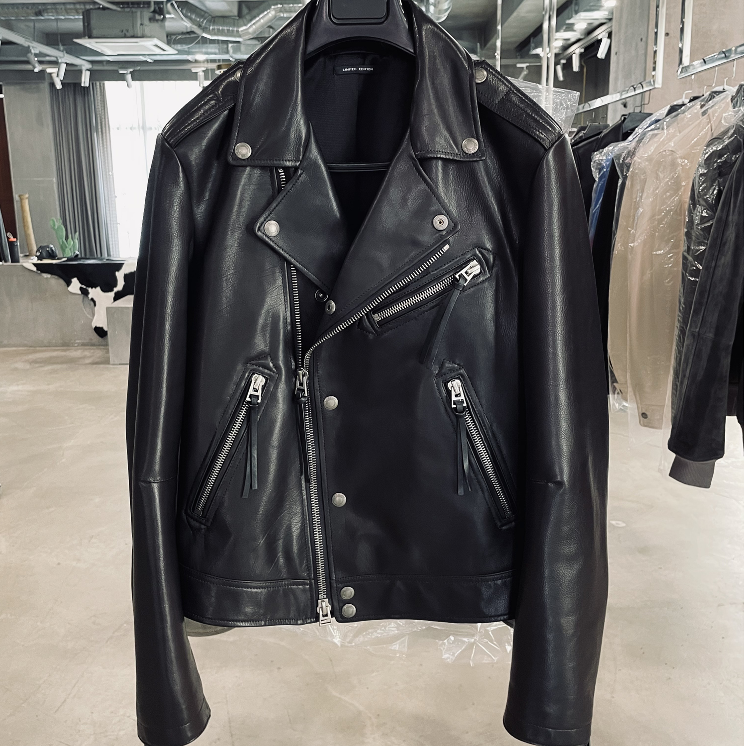 LA CALIFFA“马尔马拉 至臻胎牛皮”  总裁装束 修身版机车夹克