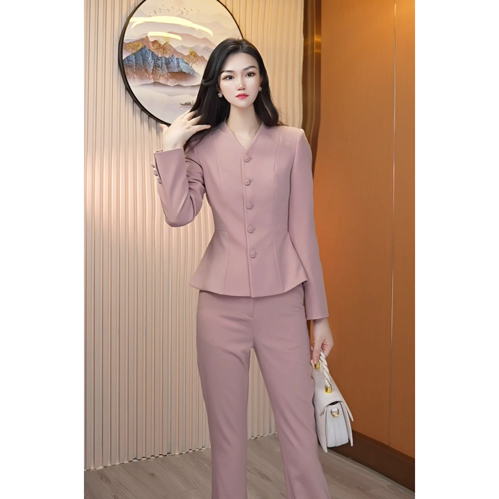 通勤职业西装秋季新款韩版时尚气质西装修身正装套装职场女