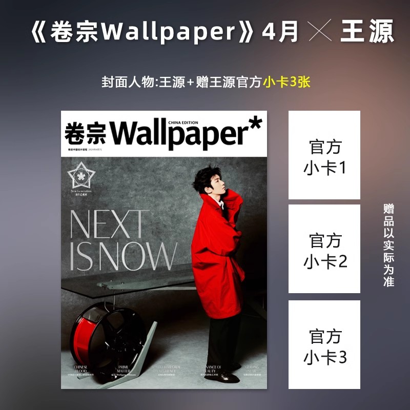 卷宗 4月 王源 封面+3张官方版小卡