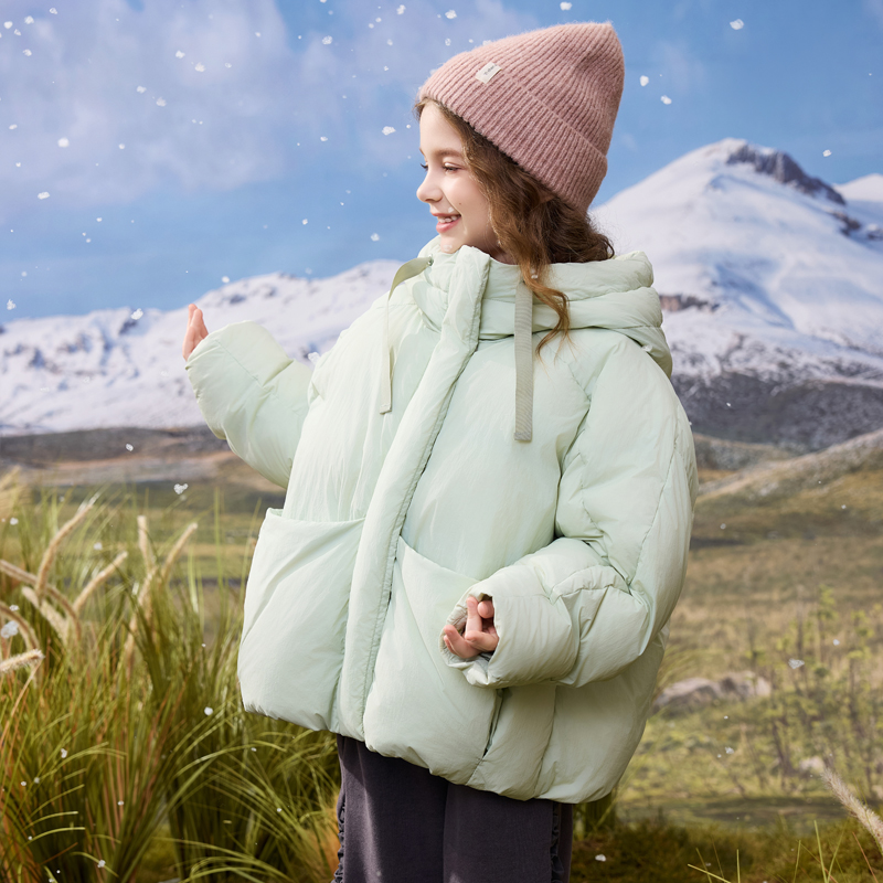 断码清仓女童短款羽绒服2024冬季新款洋气女孩面包服儿童加厚外套