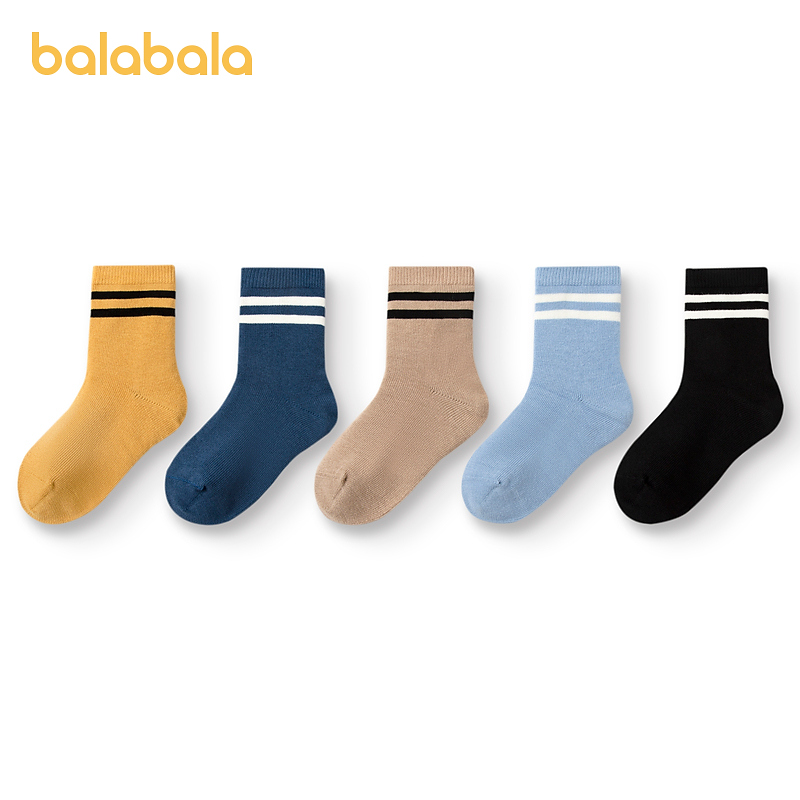 巴拉巴拉袜子棉袜儿童宝宝五双装208923172204