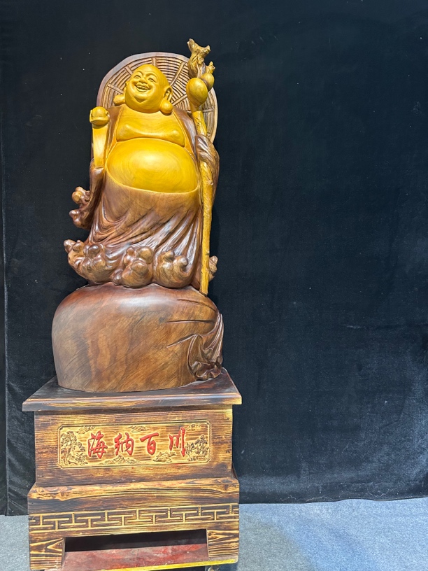 纯手工雕刻工艺家居摆件长60宽36高180