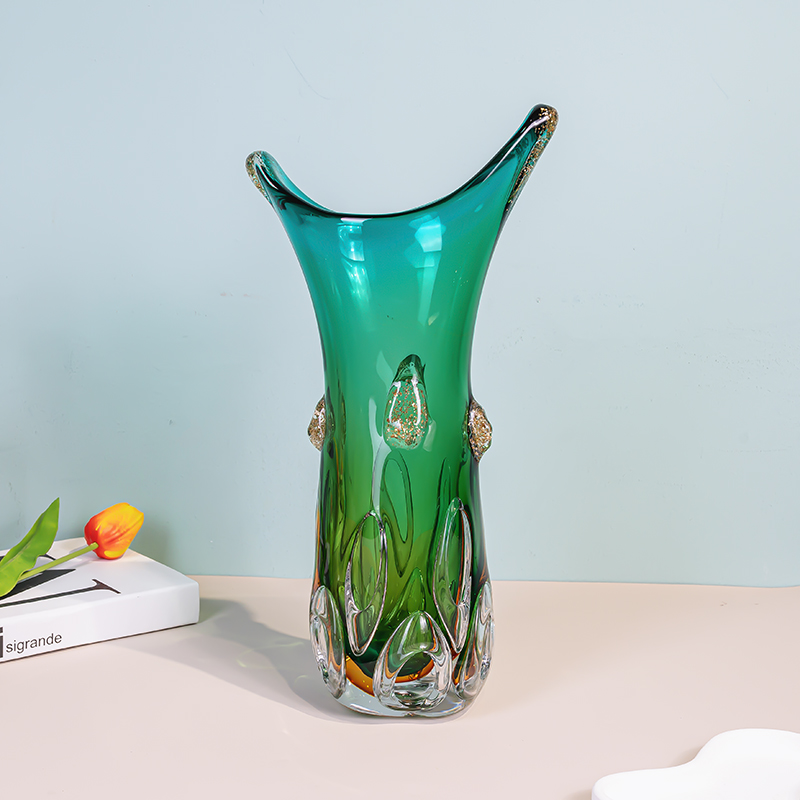 k608高端现代轻奢简约玄关客厅摆件琉璃玻璃花瓶