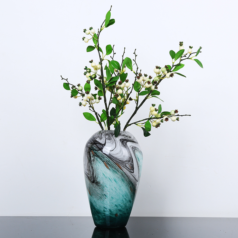 TA031现代轻奢水墨丹青山水手工小号花瓶琉璃落地花瓶创意