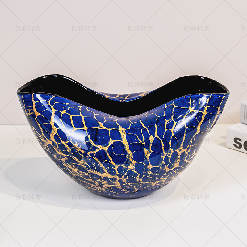 K561家用玄关陶瓷手工花瓶摆件复古中式花瓶摆件客厅花器轻奢创意