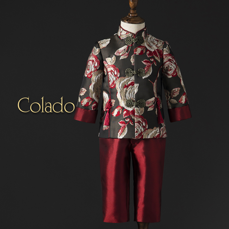 Colado男童周岁服宝宝拜年服中国风唐装汉服定制儿童古装抓周礼服