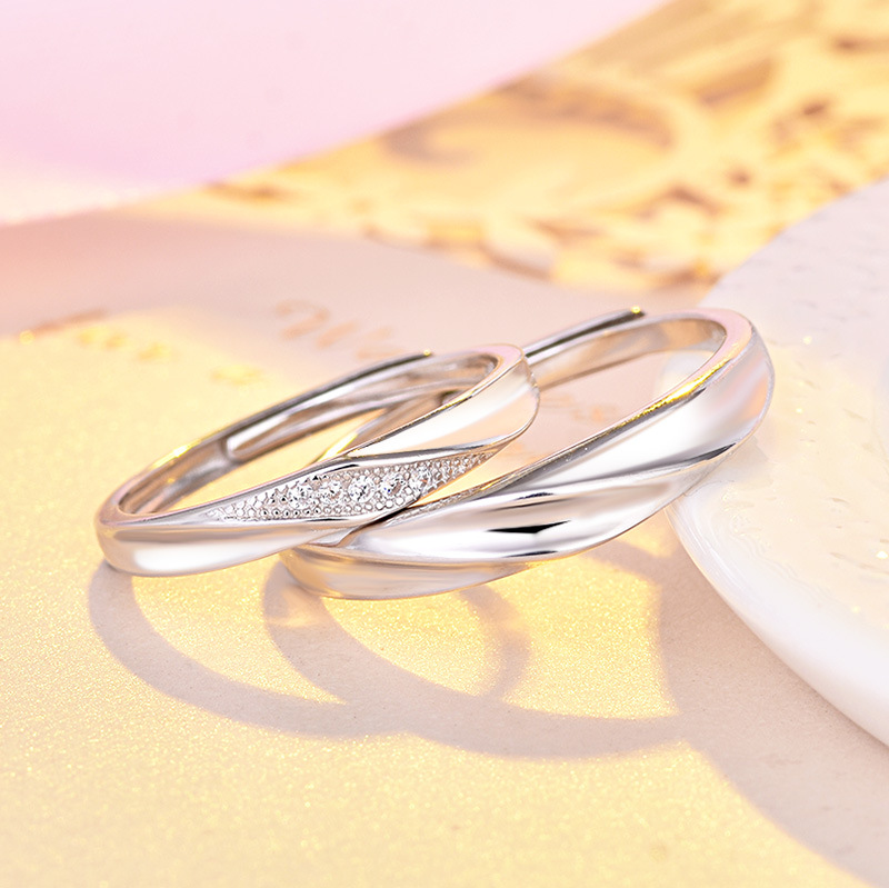 银手镯女520手镯送女友轻奢礼物时尚情侣老凤祥9999纯银