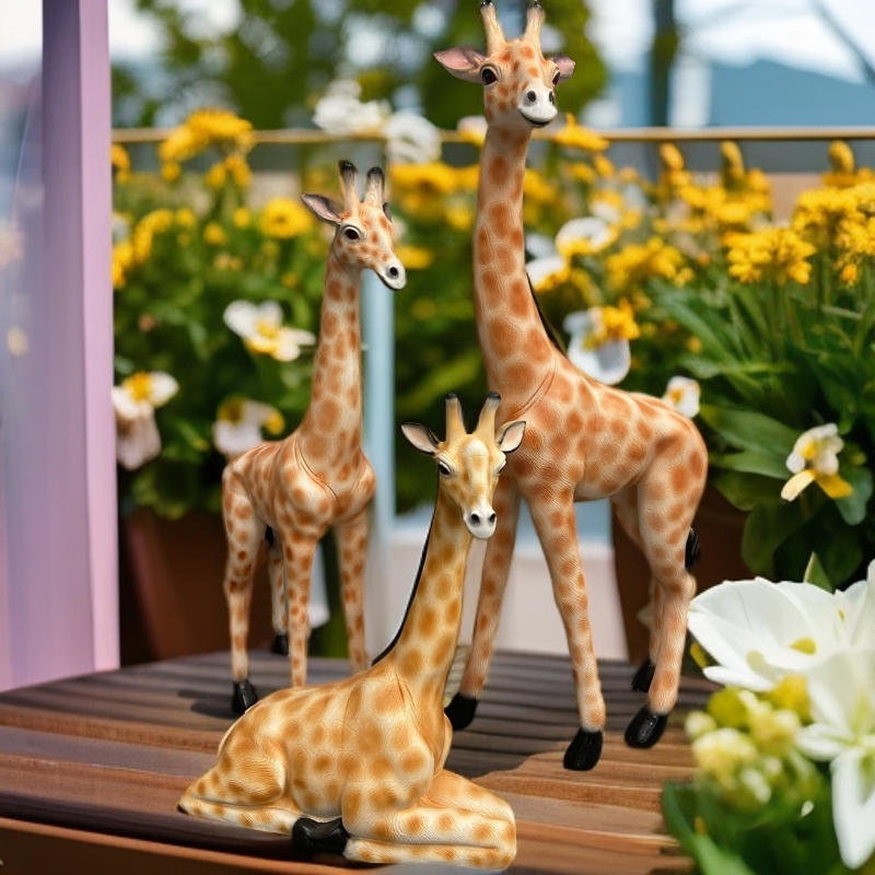 长颈鹿门口摆件室内外花园庭院园林造景幼儿园学校落地装饰阳台