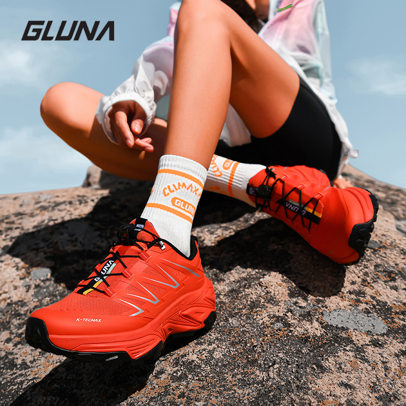 GLUNA【麒麟3.0峰峦】哥鲁纳越野跑鞋透气轻便徒步鞋户外防滑耐磨鞋
