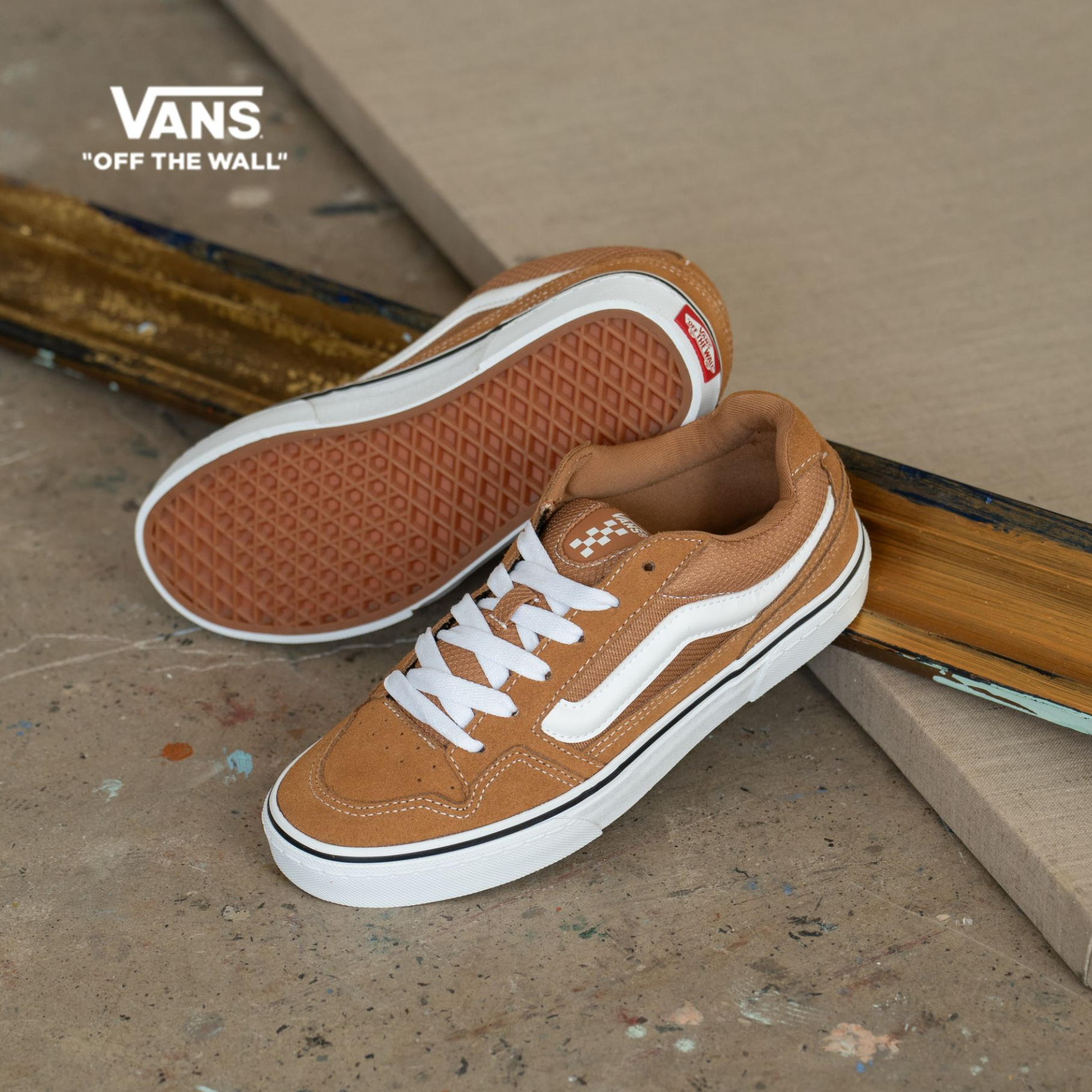 【流光风】VANS范斯Caldrone美拉德棕色美式复古胖胖板鞋男CXZ1OU