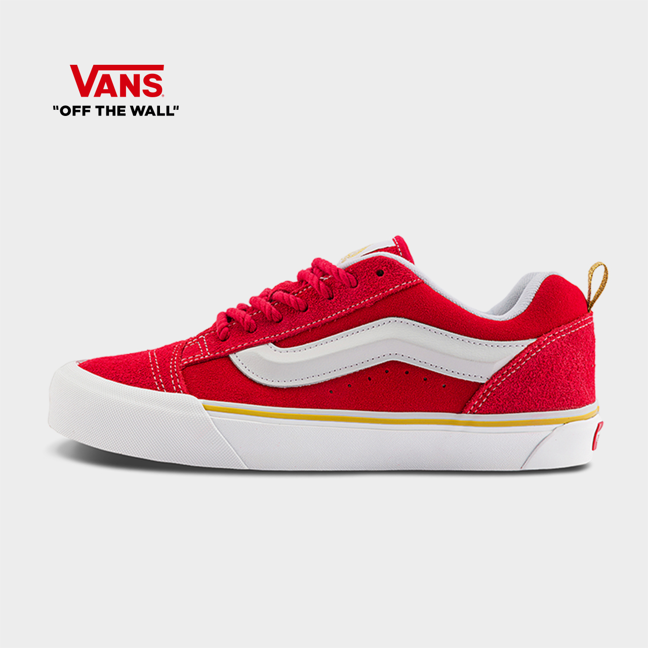 VANS范斯 Knu Skool红色金色撞色面包鞋男女板鞋VN000CS0JV6