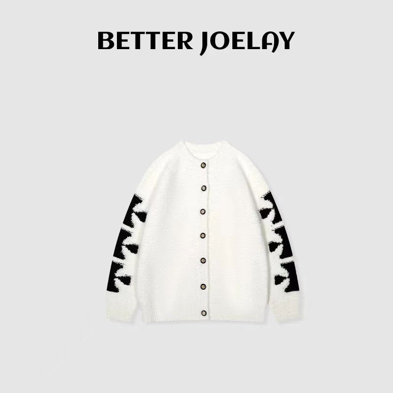 周明星-【慵懒十字花】LL3386款针织毛衣开衫百搭洋气慵懒风韩版