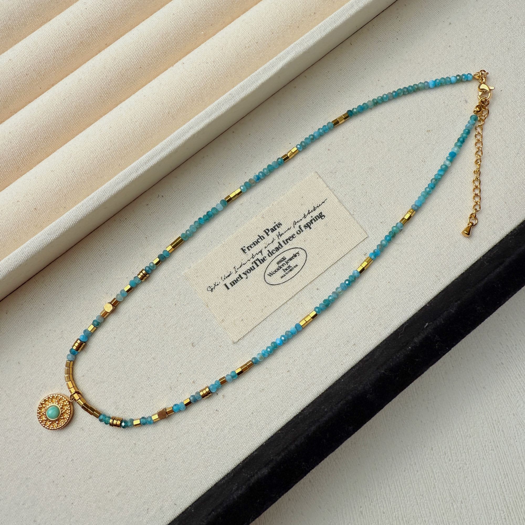 钛钢项链 丨碧落丨蓝色系小众简约气质时尚复古叠戴百搭吊坠项链