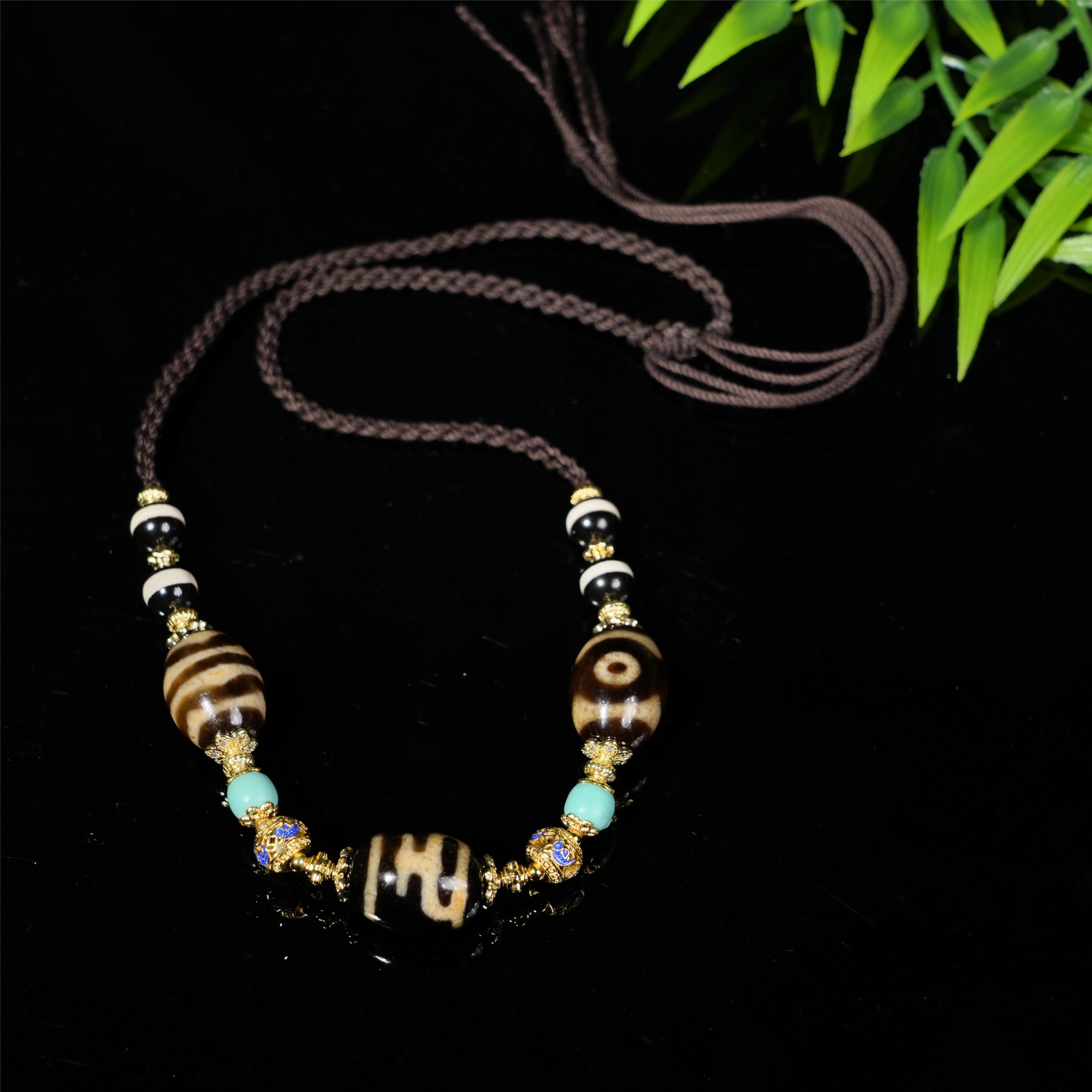 宝瓶达洛熊猫三双水纹项链 700433