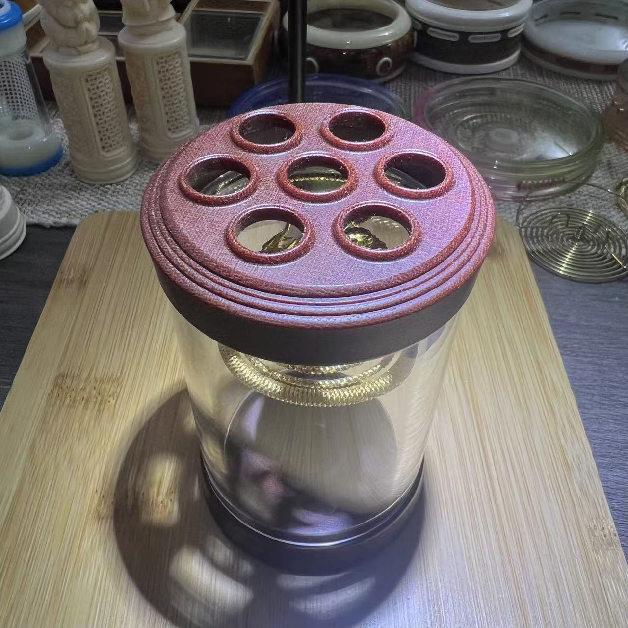 1～海派仁义顺蟋蟀活体蝈蝈电胶木七孔叫罐