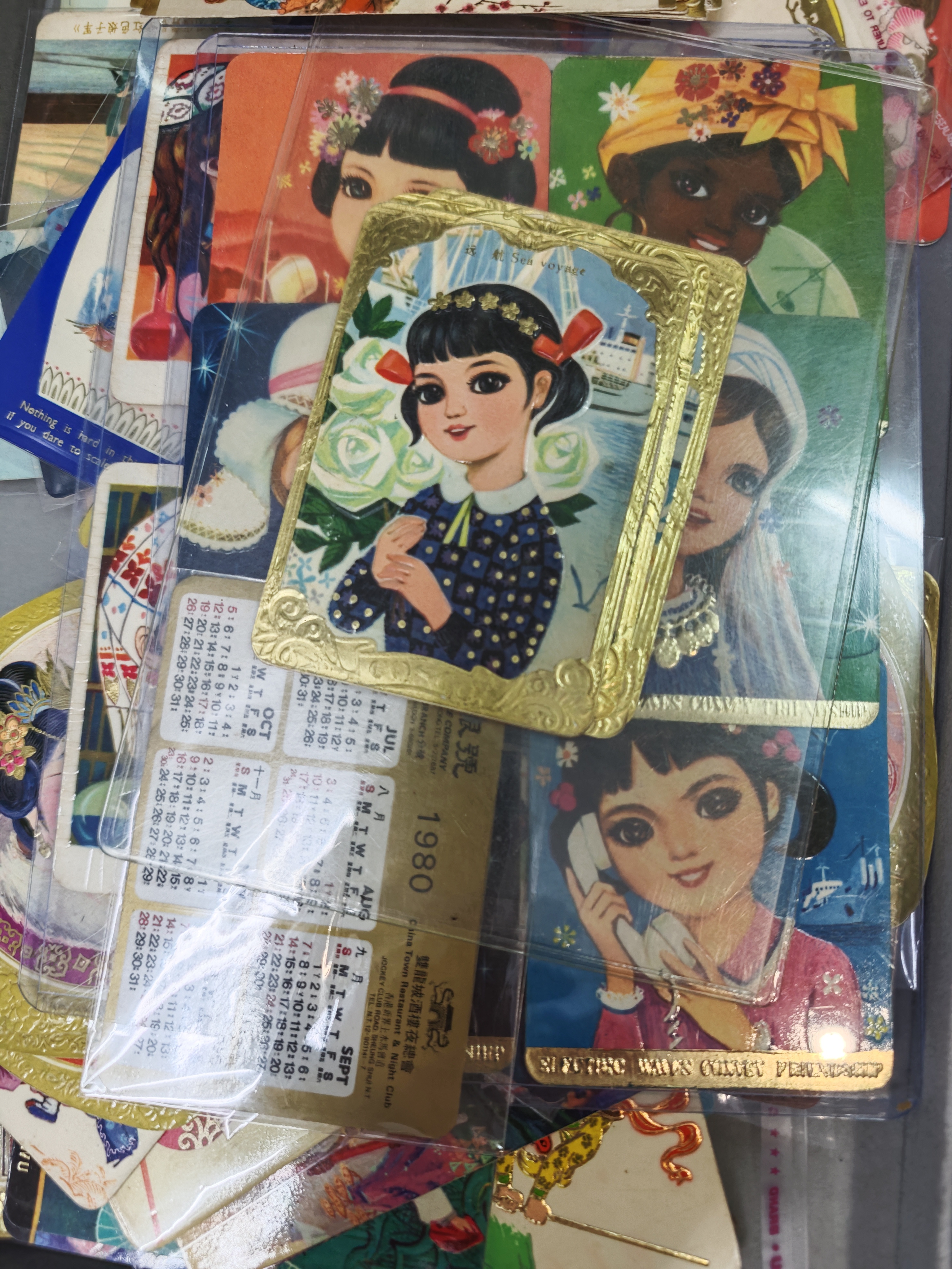 老年历卡，画片，套卡