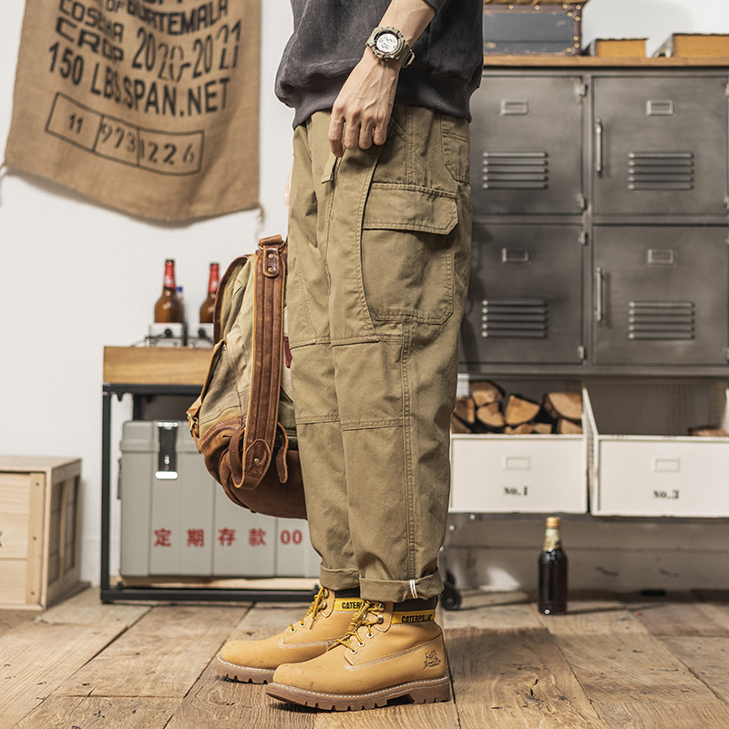 629重磅工装裤男士新款休闲裤宽松直筒裤美式潮流冬季男裤