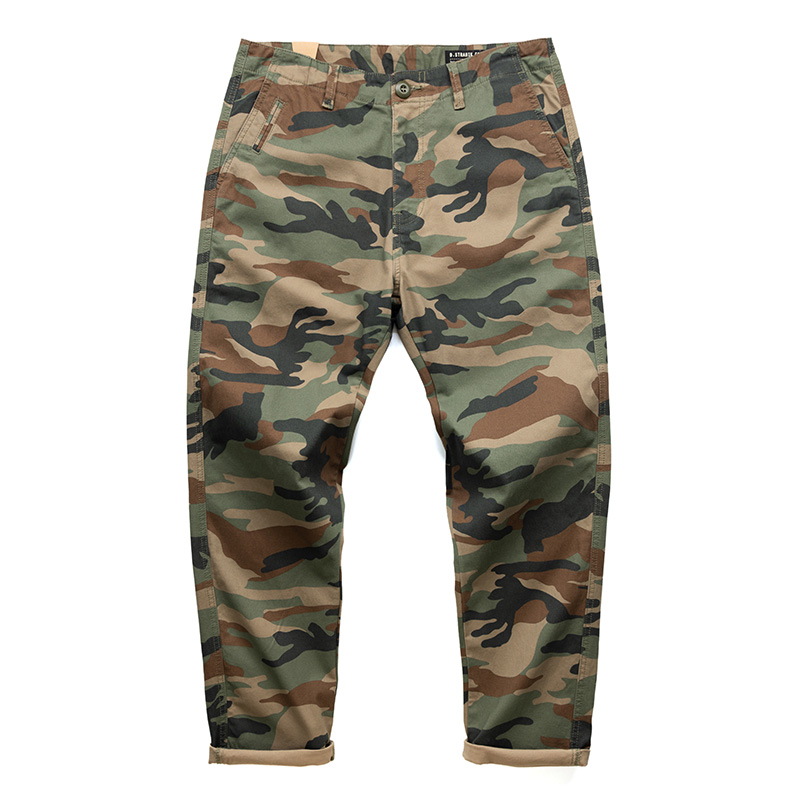 8230  2025新款男士迷彩休闲裤弹力宽松直筒裤百搭直角阔腿长裤子
