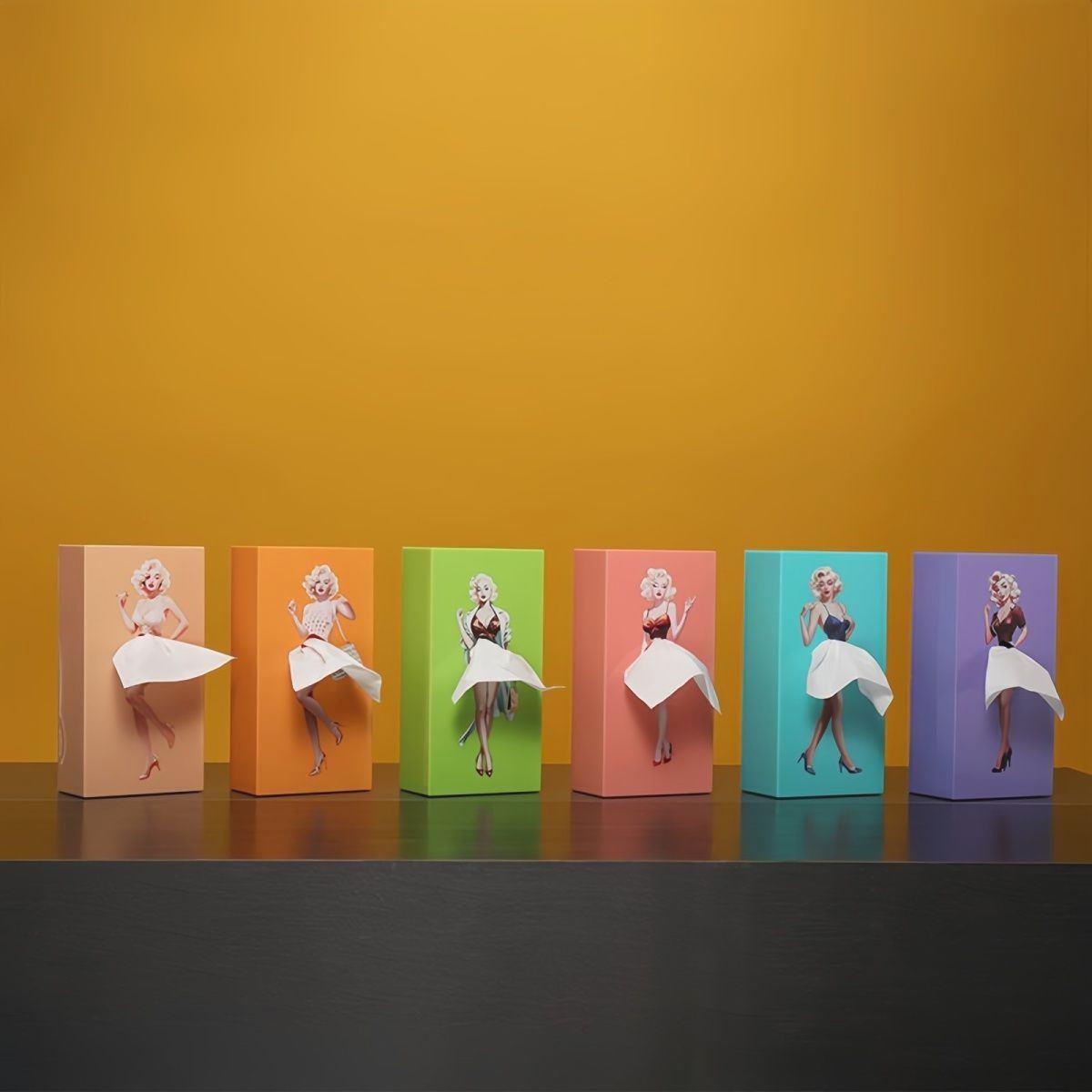 德国搞怪美女客厅家用高级感抽纸盒轻奢少女创意摆件纸巾盒趣味