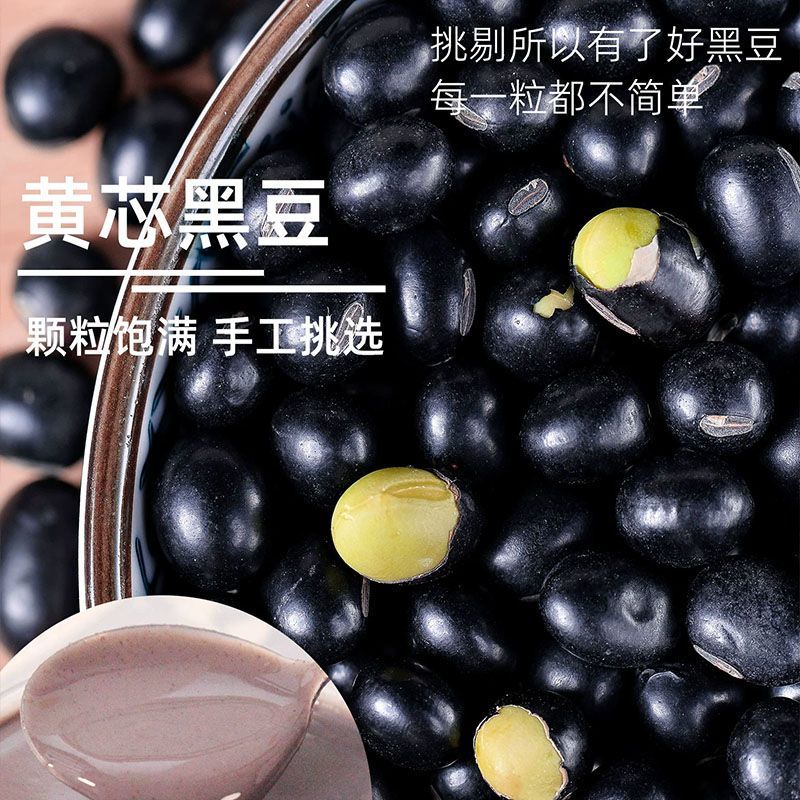 【新黑豆】黑豆打豆浆专用黄心黑豆打豆浆醋泡生豆芽农家自产