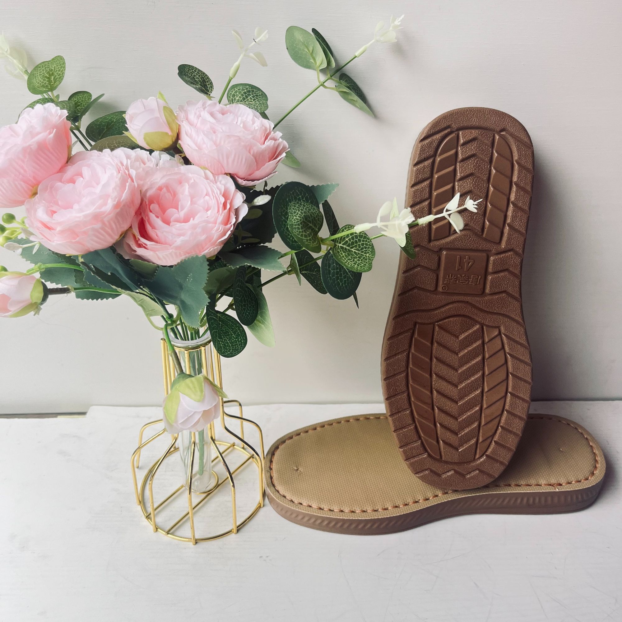 烤火底加绒加厚拖鞋半成品