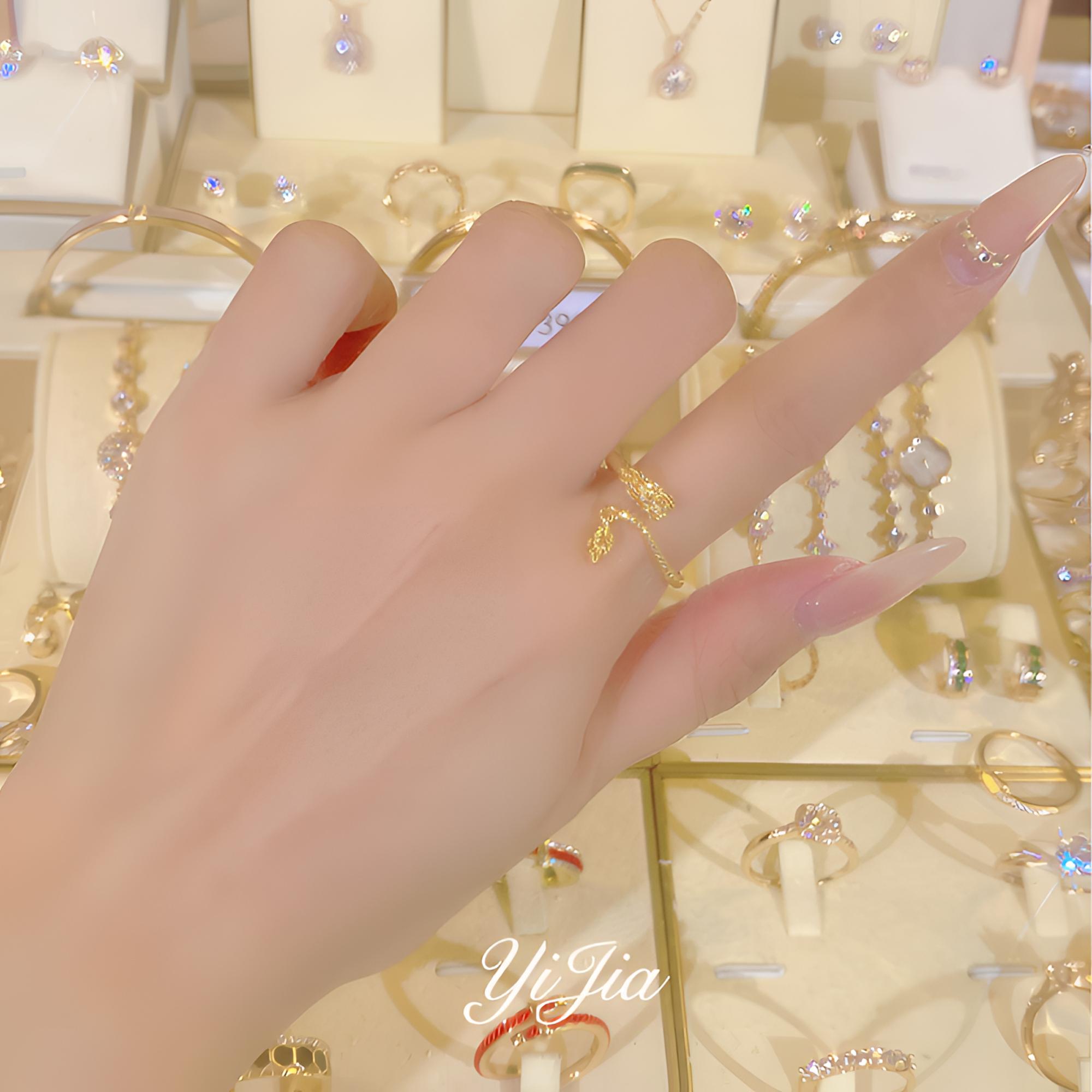 铜合金合成锆石戒指 时尚龙戒指FS852气质轻奢简约潮流