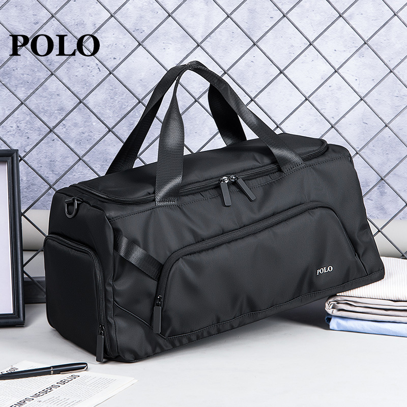 POLO男士旅行袋多功能训练包商务出差包防泼水斜跨单肩包健身包女